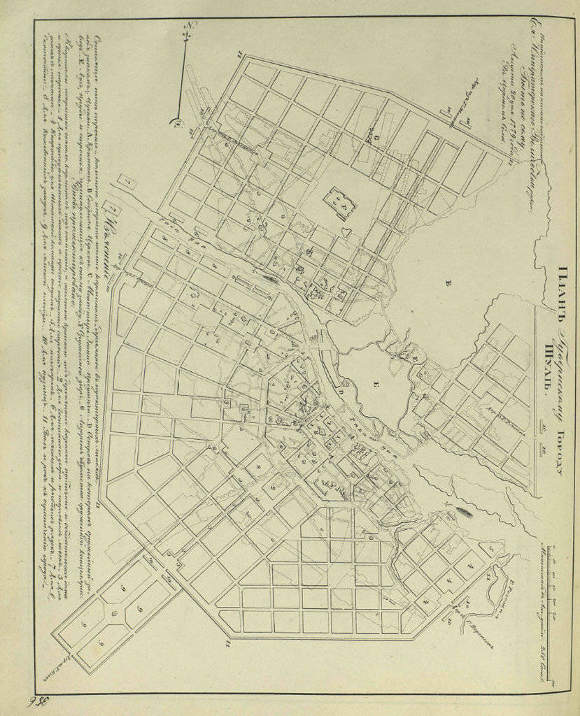 Карта города Тула от 1779 года