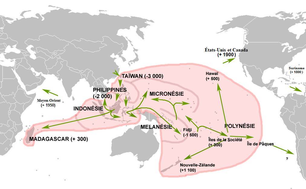 Происхождение полинезийцев и истуканов острова Пасхи