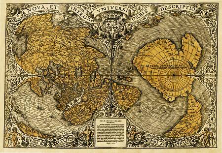 Карта мира Оронтия Финея