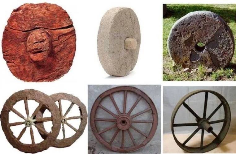 древнее колесо. Первые колёса. 
