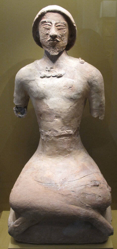 Статуя мужчины, район Кой-Крылган-Кала, первые века до н.э. 