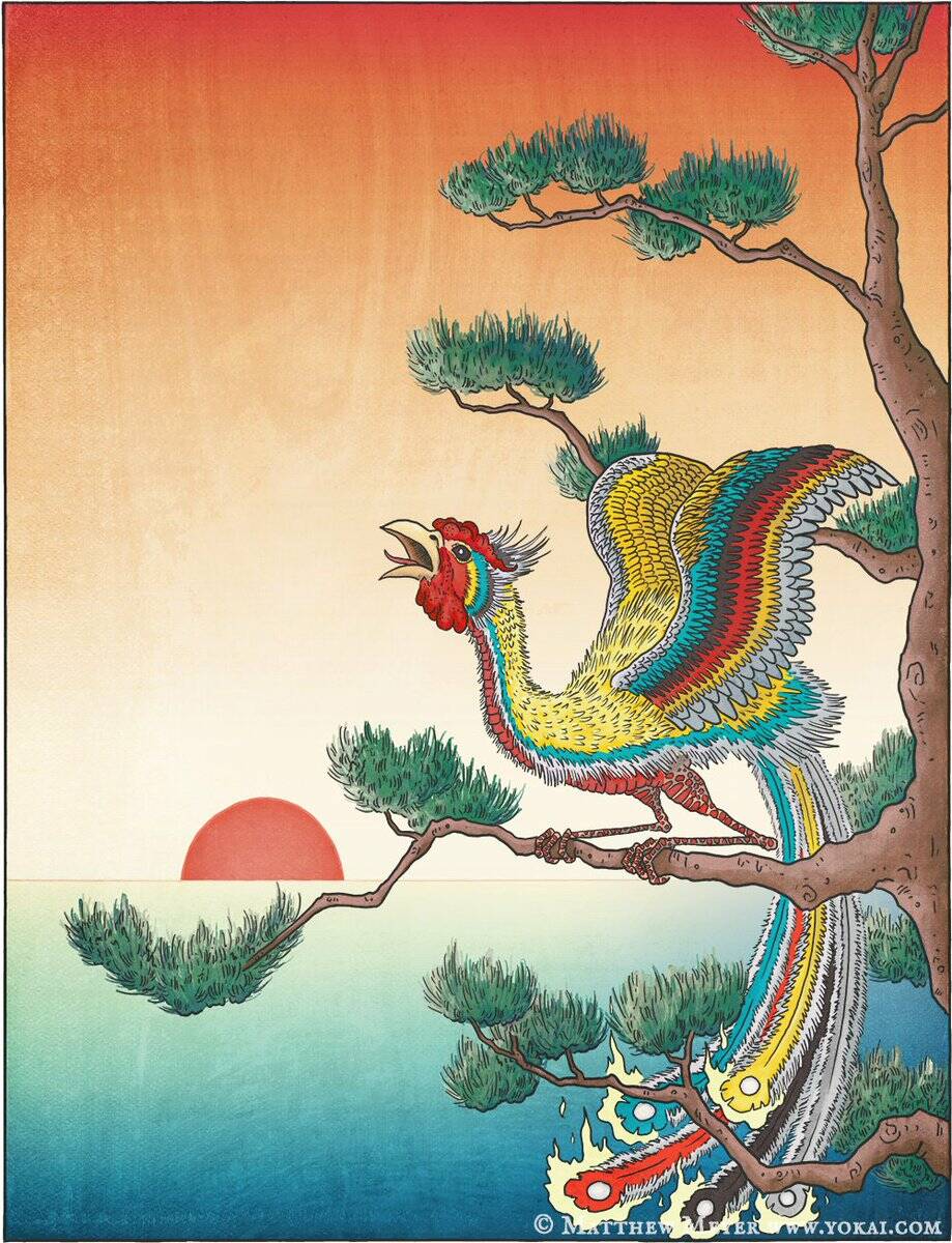 Образ птицы Хо-о. японский феникс