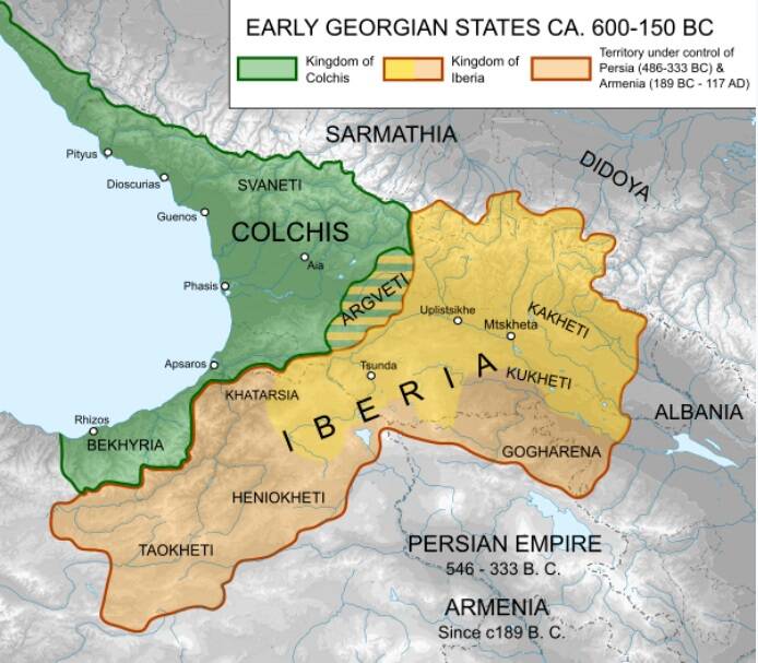 Древнегрузинское царство Иберия (Картли) на карте Закавказья, IV—III век до нашей эры — 537 год 
