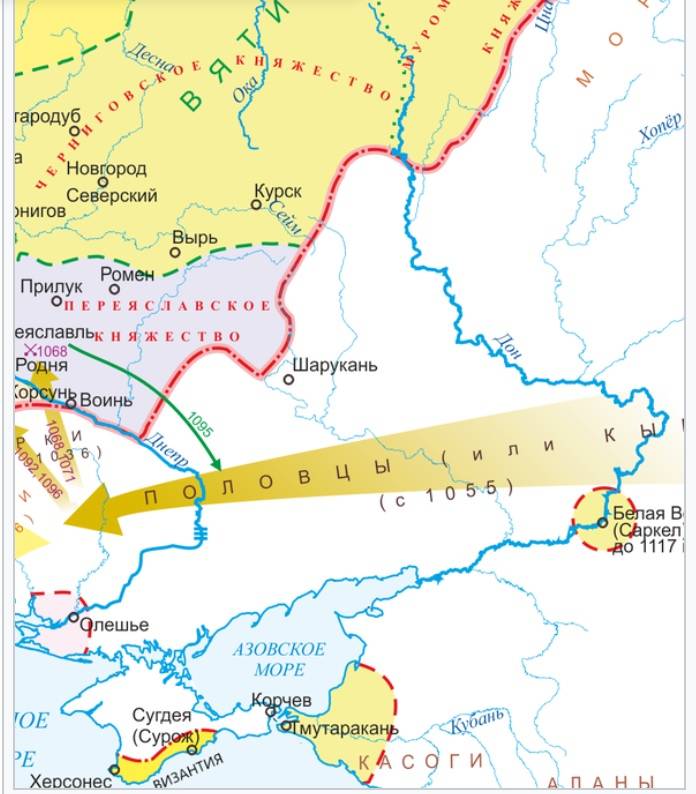 Тмутаракань наа карте Киевской Руси XI века //ru.wikipedia.org/ 