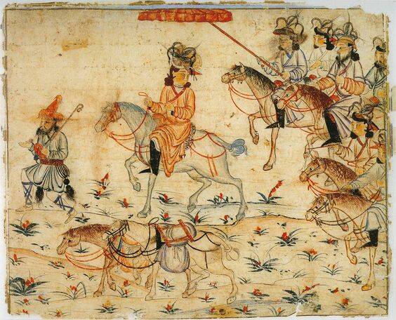 Татаро-монгольская принцесса Ил-Кутлуг совершает паломничество в Мекку.Ил-Кутлуг дочь Aбаха-ильХана (г 1265-82).