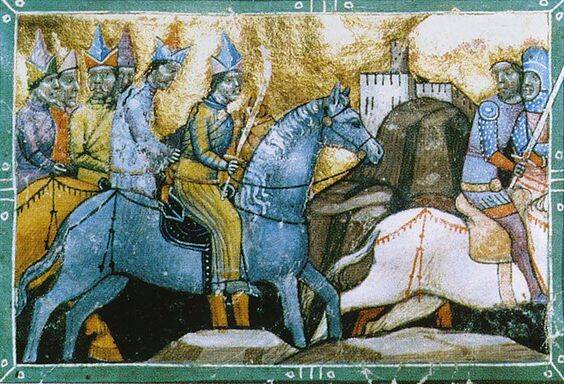 хан Батый Венгерский король Бела IV бежит от татарского войска Кадана. 