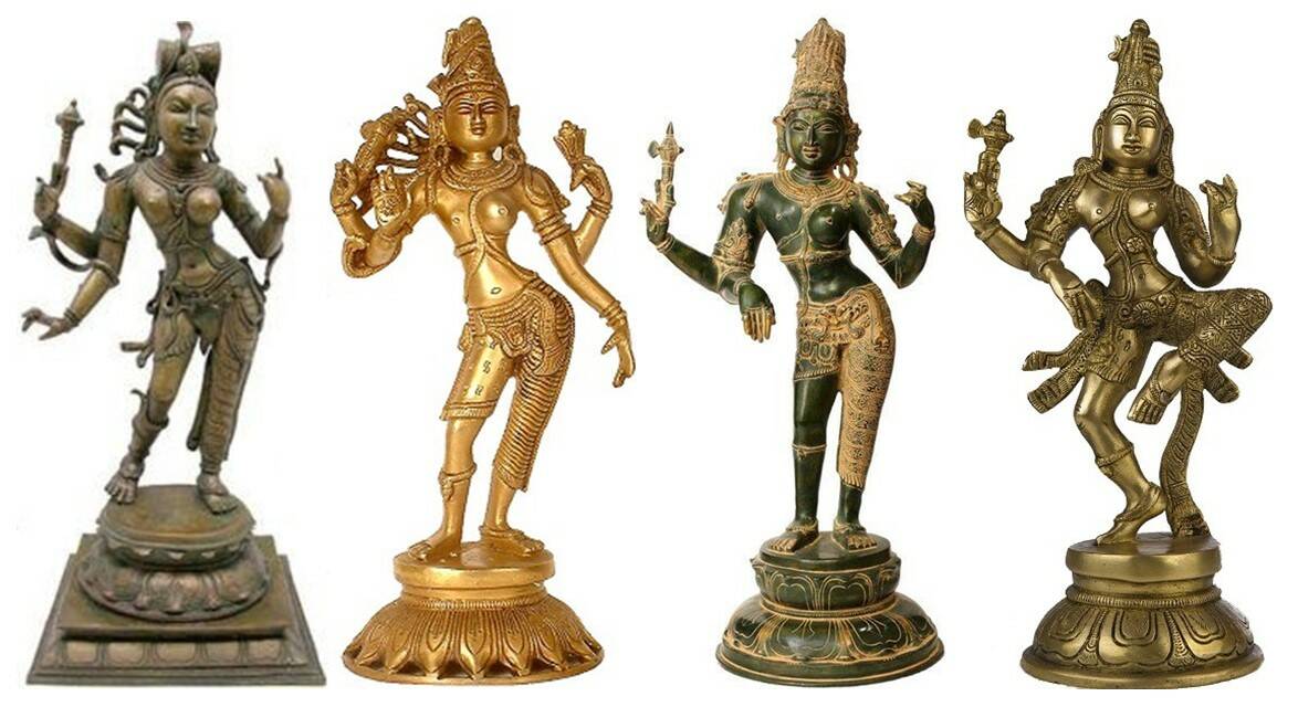 Ардханаришвара-трибханга и Ардханаринатешвара (танцующий)