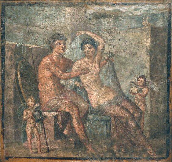Античная фреска (Неаполь). /pinterest.ru/