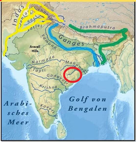 Локализация Бхаратаварши по версии индийского исследователя Bhanu Padmo