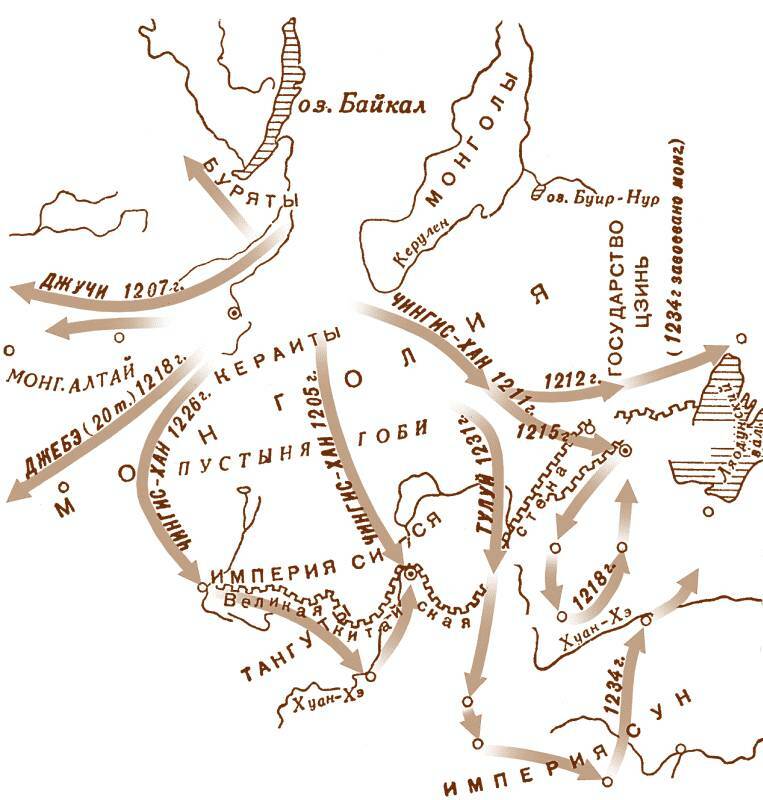карта путешествий Гумилева